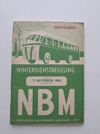 N.B.M ZEIST WINTER DIENSTREGELING INGAANDE - 7 OCTOBER 1951, Ophalen of Verzenden, Gebruikt, Bus of Metro, Boek of Tijdschrift