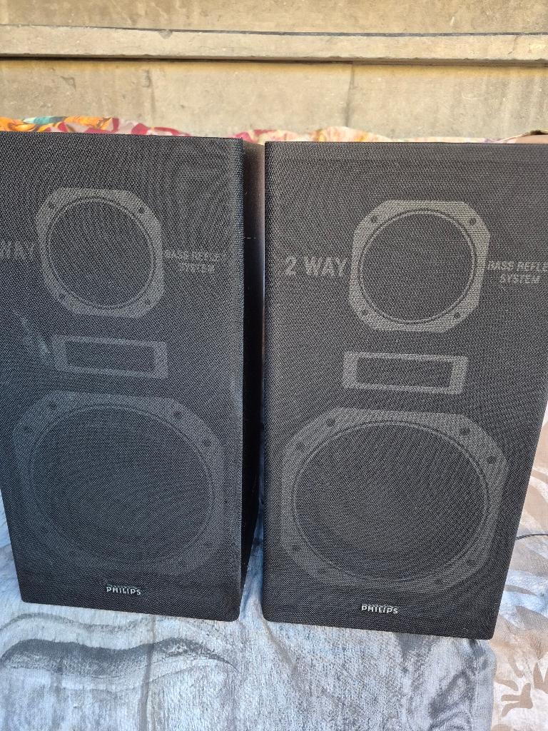 Philips 2-weg luidspeaker, zwart, identiek, Ophalen, Philips, Gebruikt, 60 tot 120 watt