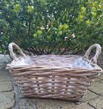 Plantenmand vierkant Rotan basket Rieten tuinmand Nieuw, Overige materialen, Minder dan 30 cm, Minder dan 60 cm, Vierkant