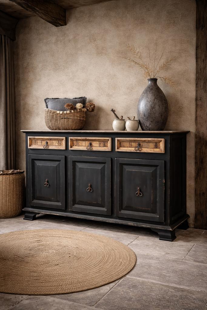 Stoer massief dressoir - apothekerskast, Huis en Inrichting, Kasten | Ladekasten, Zo goed als nieuw, 25 tot 50 cm, Ophalen