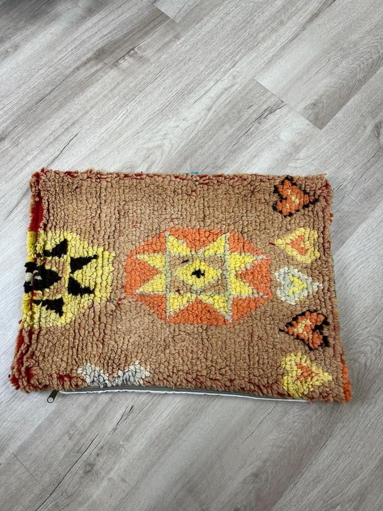 Nieuw Marrokaans berber wollen handgemaakt kussenhoesje, Ophalen of Verzenden, Nieuw, Rechthoekig