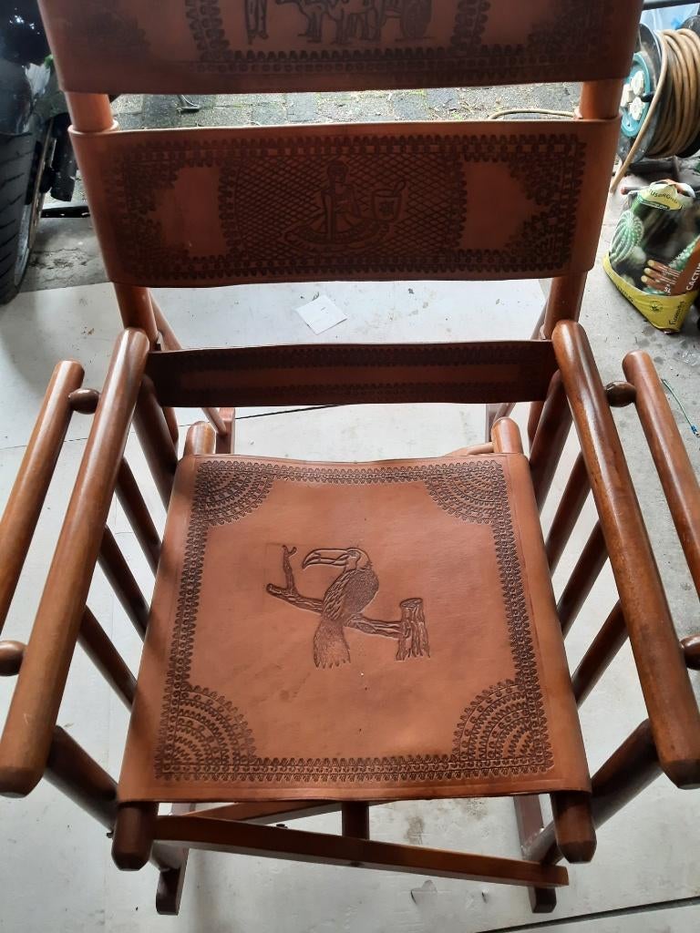 schommelstoel, Ophalen, Gebruikt, Twee, Bruin