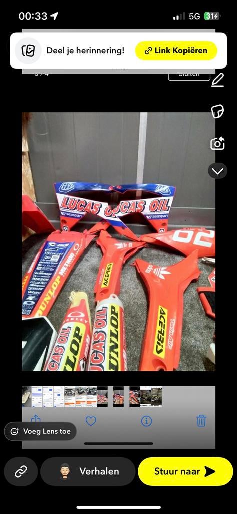 Kappen set honda crf 250-450 vanaf 2015, Ophalen of Verzenden, Zo goed als nieuw