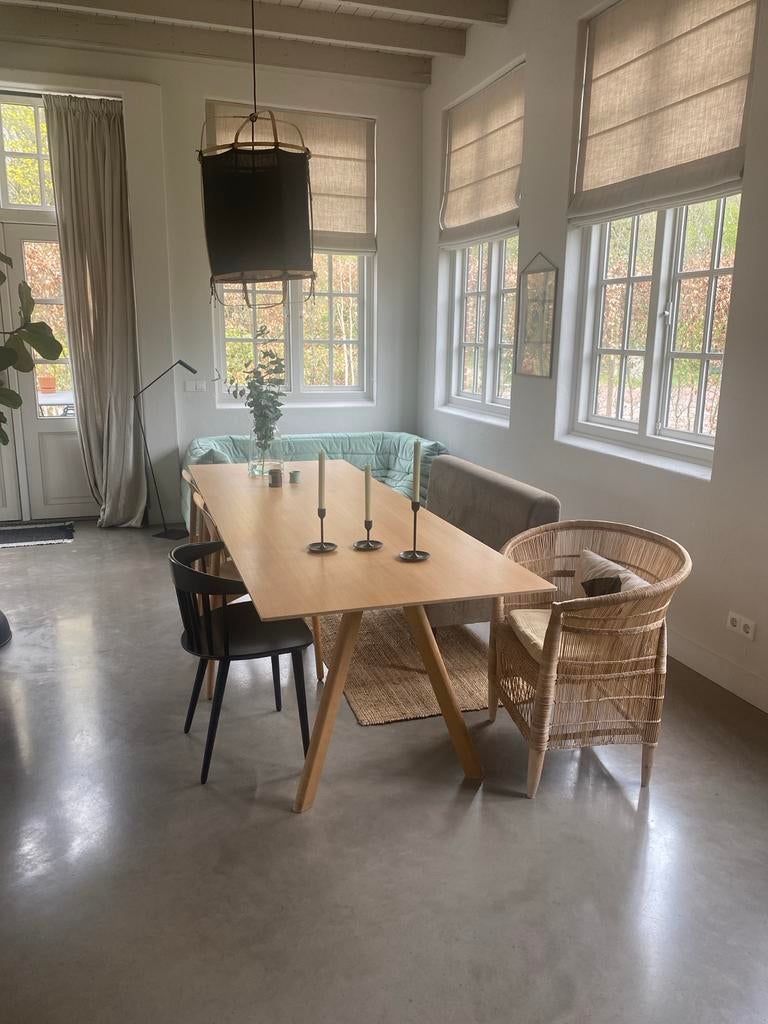 HAY CPH30 250x90 Eettafel Massief Eiken - Goede Staat, Huis en Inrichting, Tafels | Eettafels, Ophalen, Eikenhout, 200 cm of meer