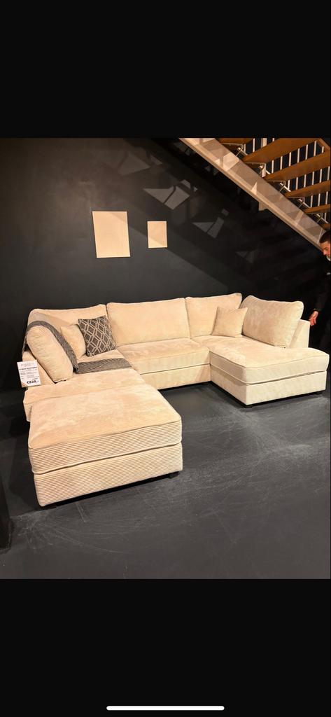 Zo goed als nieuwe U-bank - 1 jaar oud, Ophalen, Zo goed als nieuw, Stof