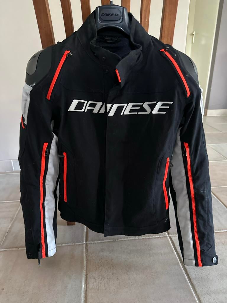 Dainese motorjas textiel zwart/oranje - Maat 48, Motoren, Dainese, Jas | textiel, Heren, Ophalen of Verzenden
