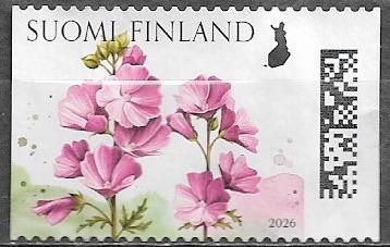 FINLAND € 2,75 zegel Bloemen groeten - Kaasjeskruid - 2026, Postzegels en Munten, Postzegels | Europa | Scandinavië, Verzenden