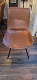 4  eetkamerstoelen te koop, Ophalen, Gebruikt, Bruin, Leer