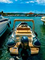 Nieuwstaat!!  pichel ribline 5.8 incl trailer en teakvloer, Watersport en Boten, Rubberboten, Benzine, 200 pk of meer, Overige materialen