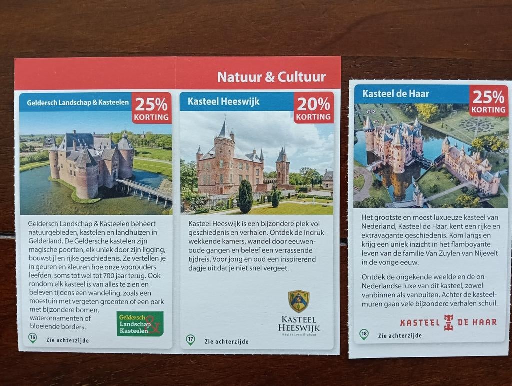 Kastelen, Tickets en Kaartjes, Kortingen en Cadeaubonnen, Kortingsbon