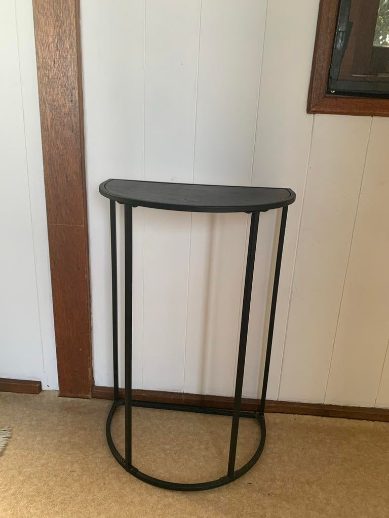 Zwart Bijzettafeltje - 24x38x58cm, Huis en Inrichting, Tafels | Bijzettafels, Gebruikt, Overige vormen, 45 tot 60 cm, Minder dan 55 cm