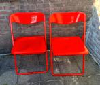 Set klapstoelen Italiaans design folding chairs 2 stuk rood, Ophalen
