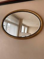 Ovale spiegel met gouden rand, Ophalen, Gebruikt, Minder dan 100 cm, Ovaal