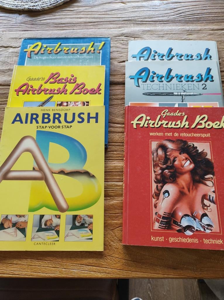Airbrush Boeken Collectie - Leer Airbrushen Stap voor Stap, Ophalen, Gelezen, Fotografie algemeen, Henk Bensdorp