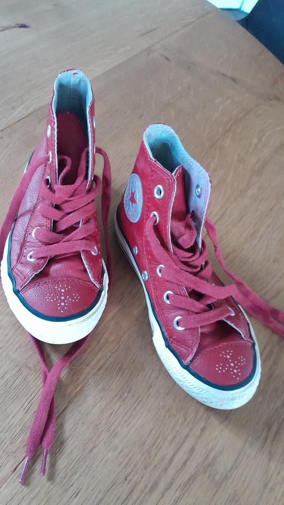 Converse  ALL STAR Leren sneakers/schoenen Rood, Maat 28., Ophalen of Verzenden, Zo goed als nieuw, Jongen, Schoenen