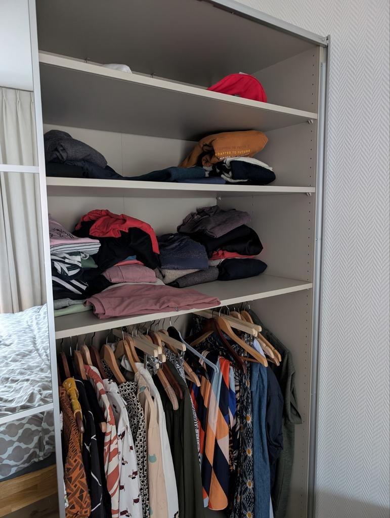 Ikea Pax Kledingkast 2x2m met Schuifdeuren en Spiegel, Met deur(en), 200 cm of meer, 150 tot 200 cm, Ophalen of Verzenden