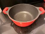 Swiss Line Braadpan Rood, Huis en Inrichting, Keuken | Potten en Pannen, Gebruikt, Inductieplaat, Aluminium, Ophalen of Verzenden