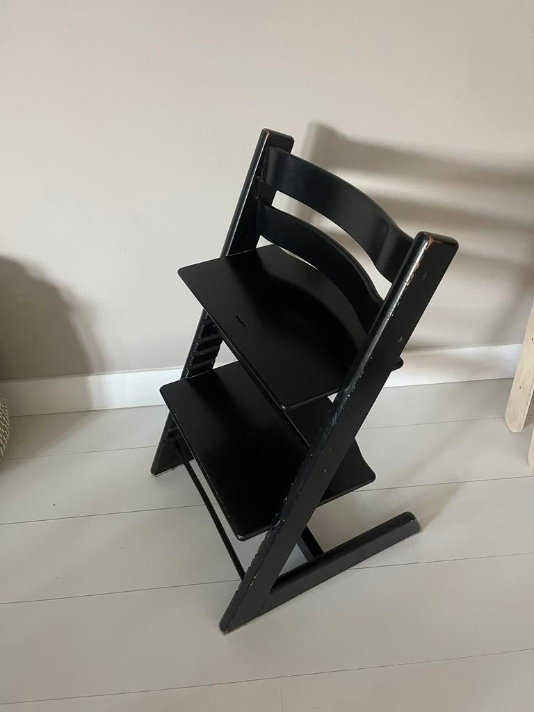 Stokke Tripp Trapp origineel zwart nieuw model, Kinderen en Baby's, Ophalen of Verzenden, Zo goed als nieuw, Meegroeistoel