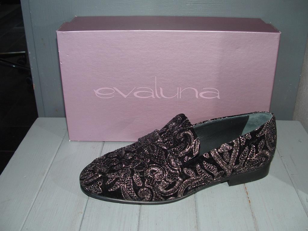 Evaluna barok instappers loafers schoenen mt 38 zilvergaren!, Kleding | Dames, Schoenen, Ophalen of Verzenden, Zo goed als nieuw