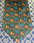 ING stropdas 100% zijde groen met mooi versierde leeuwen, Ophalen of Verzenden, Nieuw, Gebruiksvoorwerp