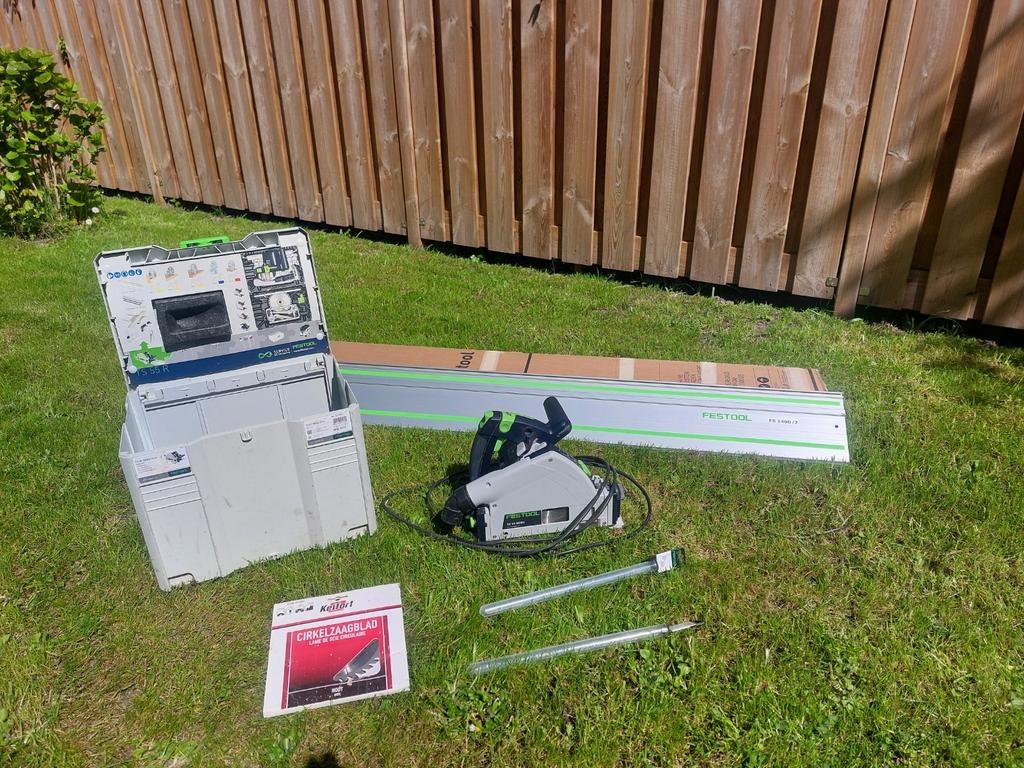 Festool invalzaag TS55REBQ z.g.a.n. met extra's, Invalzaag, Ophalen of Verzenden, Zo goed als nieuw, 30 tot 70 mm