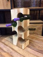 Wijnblok van stoer Suarhout, staand of ophangen, compact., Huis en Inrichting, Woonaccessoires | Wijnrekken, Nieuw, Ophalen of Verzenden