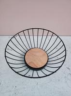 Zwarte draadmand / fruitschaal, Ophalen of Verzenden, Rond, Overige materialen