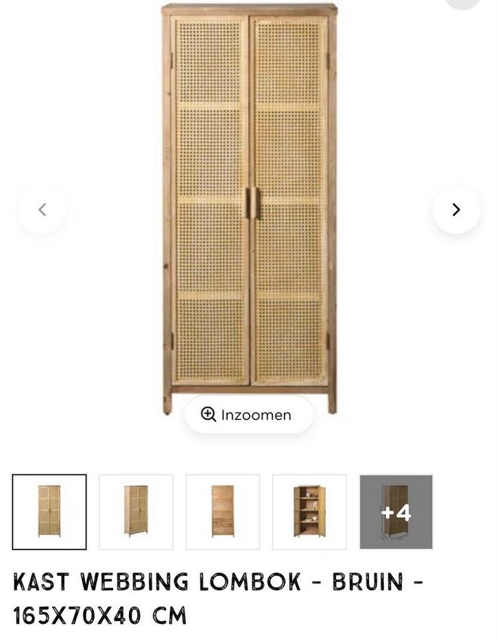 Nieuwe kast Lombok webbing Xenos, Huis en Inrichting, Kasten | Kledingkasten, Nieuw, 150 tot 200 cm, 50 tot 100 cm, 25 tot 50 cm