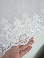 Witte gordijnen met kanten rand 317x 238, Ophalen, 100 tot 150 cm, Wit, Zo goed als nieuw