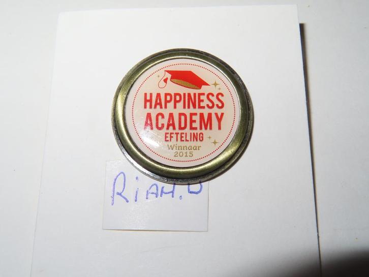 Efteling Personeel pin Happiness Academy 2015., Verzamelen, Efteling, Nieuw, Button of Speldje, Ophalen