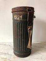 Oude WW2 Duitse Gasmasker blik 1921, Verzamelen, Ophalen of Verzenden, Overige soorten, Duitsland, Overige typen