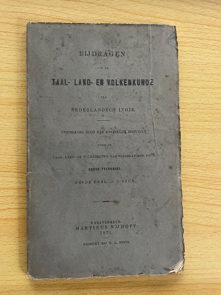 Bijdragen tot de Taal-, Land- en Volkenkunde van N.-Indië 18, Ophalen of Verzenden, Gelezen, Diverse auteurs