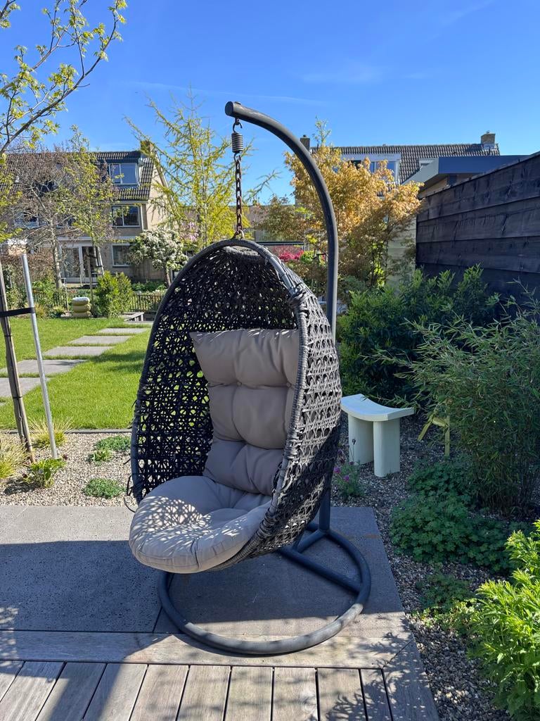 Gebruikte Hangstoel egg chair ei stoel met standaard, Ophalen, Gebruikt, Metaal