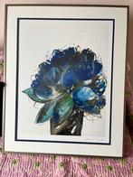 Abstract Tulpen Schilderij met Lijst en pas partout, Antiek en Kunst, Ophalen