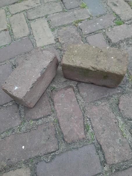 oude gebakken klinkers, Ophalen, Gebruikt, Klinkers, 10 m² of meer