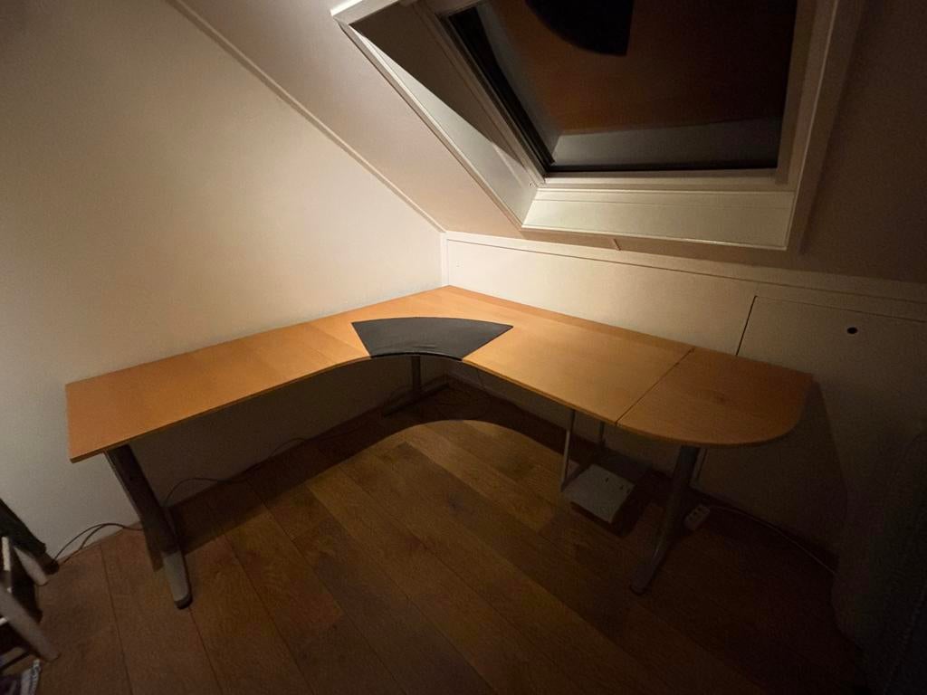 Ikea hoekbureau met aanzetstukken, Huis en Inrichting, Bureaus, Hoekbureau, IKEA, Gebruikt, 190 cm