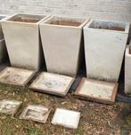 3x Extra Large geglazuurde vorstbestendige bloempot + schaal, Tuin en Terras, Bloempotten, Rond, Nieuw, Ophalen of Verzenden, Tuin