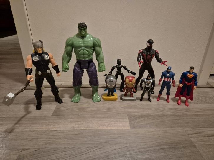 Marvel & DC Actiefiguren Set 9 stuks, Kinderen en Baby's, Speelgoed | Actiefiguren, Gebruikt, Ophalen of Verzenden