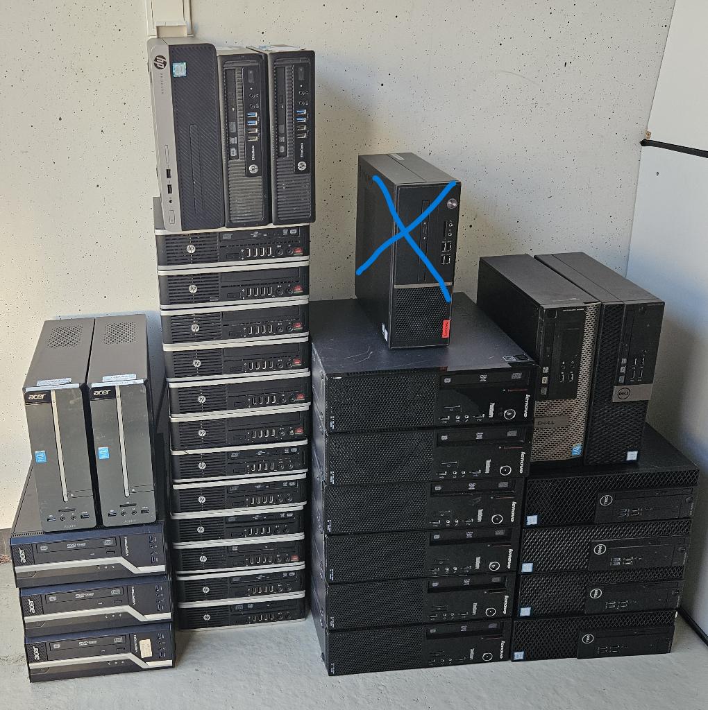 Mix Partij Computers voor een Super Prijs, Computers en Software, Desktop Pc's, Ophalen, 64 GB of meer, HDD, Zie advertentie