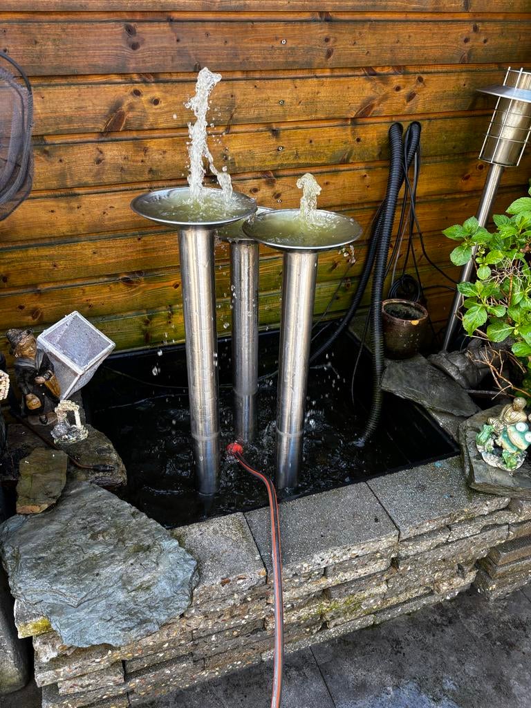 RVS Waterornament voor Tuin of Vijver, Tuin en Terras, Ophalen, Gebruikt, Rvs, Waterornament