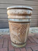 Antieken houten prullenbak, Ophalen of Verzenden