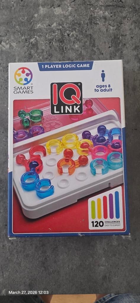 SmartGames IQ Link Puzzelspel - Logica en Strategie, Ophalen of Verzenden, Zo goed als nieuw, Overige typen