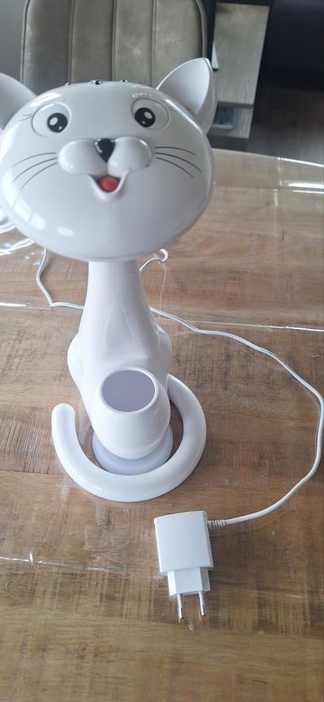 Bureaulamp poes tafellamp wit poesje, Ophalen of Verzenden, Minder dan 50 cm