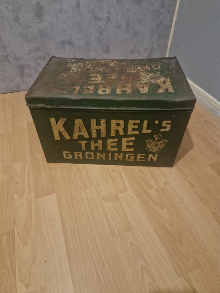 Vintage Kahrel's Thee Groningen blik, Ophalen