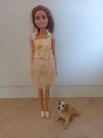 Mooie Barbie pop met hond, Verzamelen, Poppen, Ophalen of Verzenden, Zo goed als nieuw, Pop