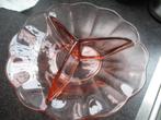 2 rose 3 vakschalen, Gebruikt, Ophalen of Verzenden, Overige stijlen, Glas