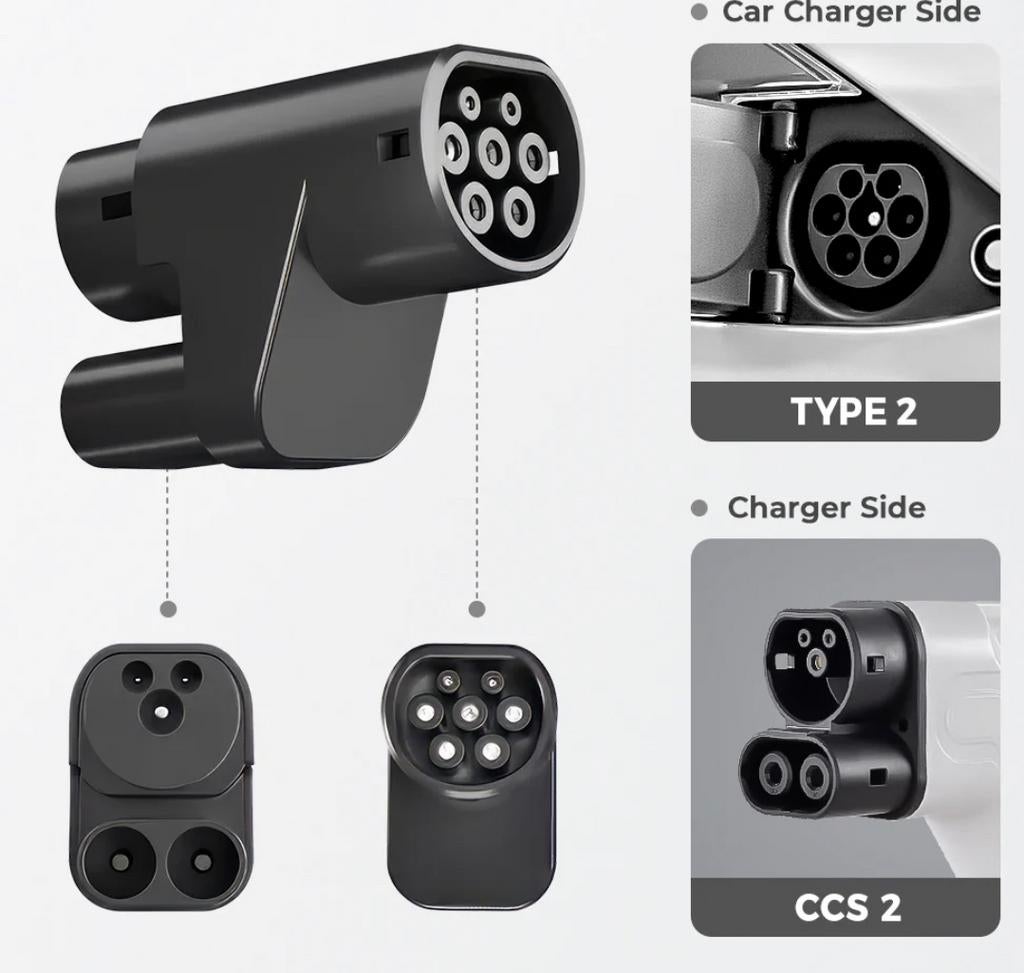 Ccs2 naar type 2 (tesla) combo adapter NIEUW in verpakking, Auto diversen, Laadpalen, Nieuw, Laadkabel, Ophalen of Verzenden