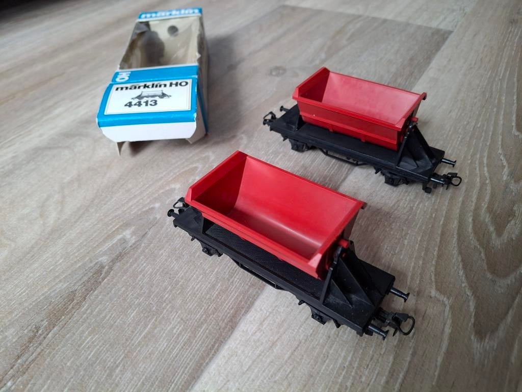 Marklïn HO 4413 kiepwagons DB, Wisselstroom, Gebruikt, Wagon, Ophalen of Verzenden