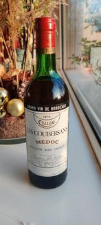 Vintage fles rode wijn 1979 - Les Coubersans Médoc, Verzamelen, Wijnen, Ophalen of Verzenden, Gebruikt, Frankrijk, Rode wijn