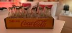 Vintage, miniatuur Coca-Cola kratje met glazen flesjes, Ophalen of Verzenden, Gebruikt, Overige typen